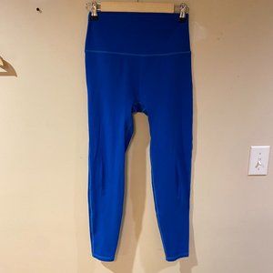 Gold Elite Venus High Waisted Workout Athletic Leggings - Large, Cobalt Blue